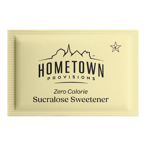 Hometown Provisions Yellow Sucralose Sugar Substitute Packet 1 Gram - 2,000/Case