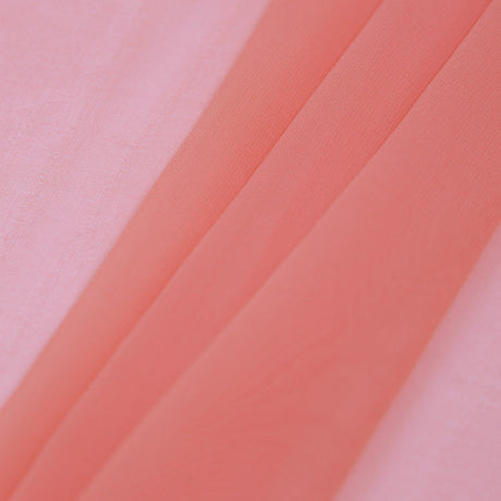 Coral Silk Chiffon