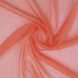 Coral Silk Chiffon