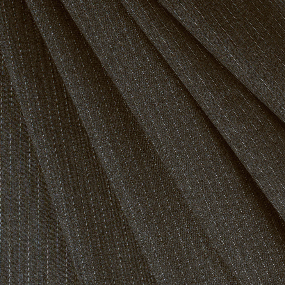 Rag & Bone Burnt Charcoal Pin Striped Stretch Wool Suiting