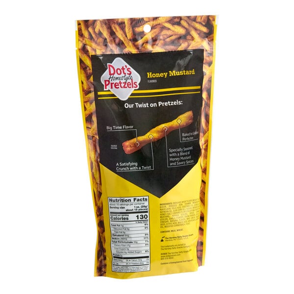 DOT'S HOMESTYLE PRETZELS Honey Mustard Seasoned Pretzel Twists 16 oz. - 10/Case
