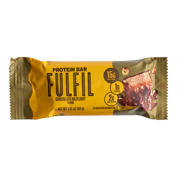 FULFIL Chocolate Hazelnut Vitamin and Protein Bar 1.41 oz. - 72/Case