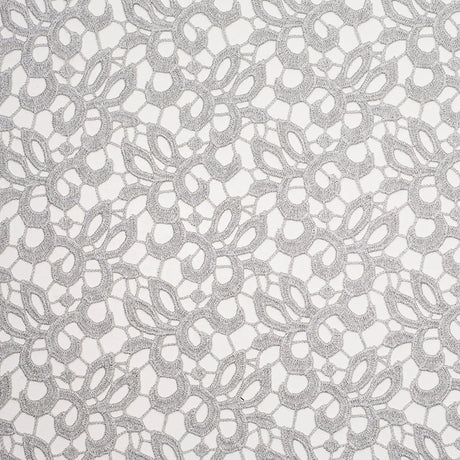 Metallic Silver Guipure Lace