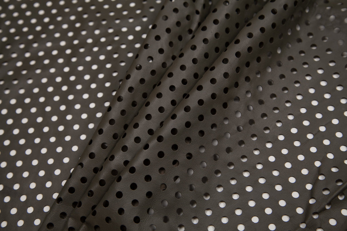 Small Army Green Perforated Lamb Leather