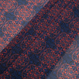 Blue/Orange/Black Kaleidoscope Digitally Printed Polyester Chiffon