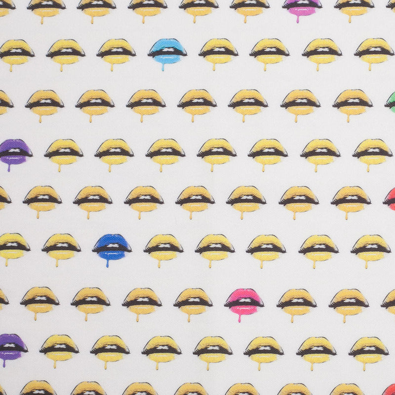 Pop Art Lips Digitally Printed Stretch Neoprene/Scuba Knit