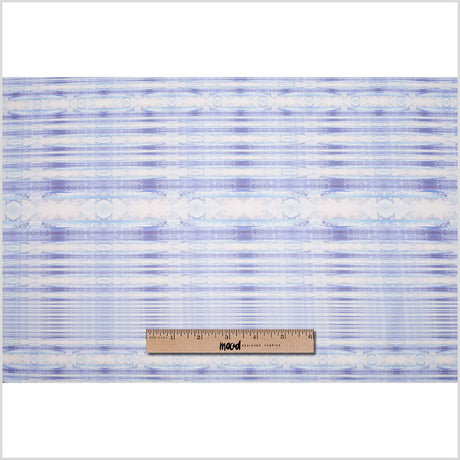 Purple/Blue Organic Stripes Digitally Printed Stretch Neoprene/Scuba Knit