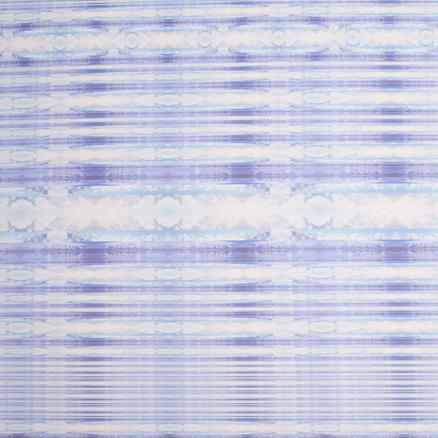 Purple/Blue Organic Stripes Digitally Printed Stretch Neoprene/Scuba Knit