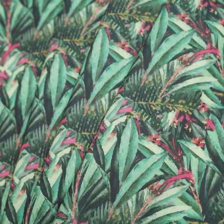 Tropical Leaves Digitally Printed Stretch Neoprene/Scuba Knit