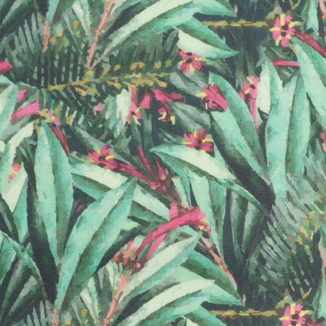 Tropical Leaves Digitally Printed Stretch Neoprene/Scuba Knit