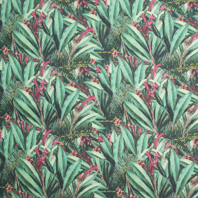 Tropical Leaves Digitally Printed Stretch Neoprene/Scuba Knit