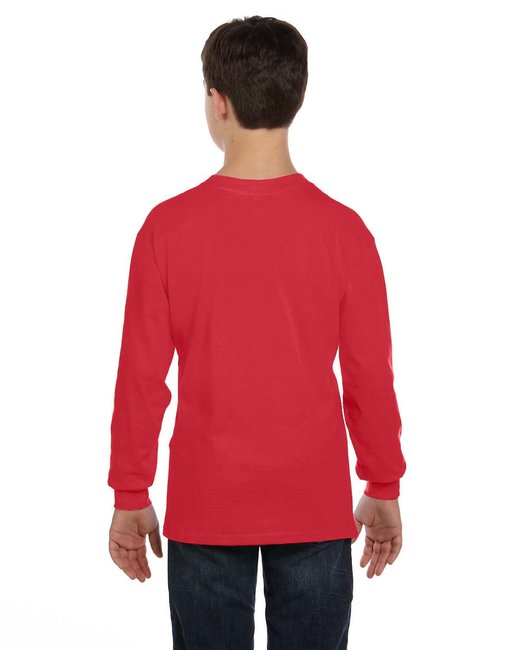 GILDAN® Heavy Cotton Youth Crewneck Long Sleeve T-Shirt