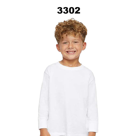 RADYAN® Toddler Fine Jersey Crewneck Long Sleeve Tee - 3302