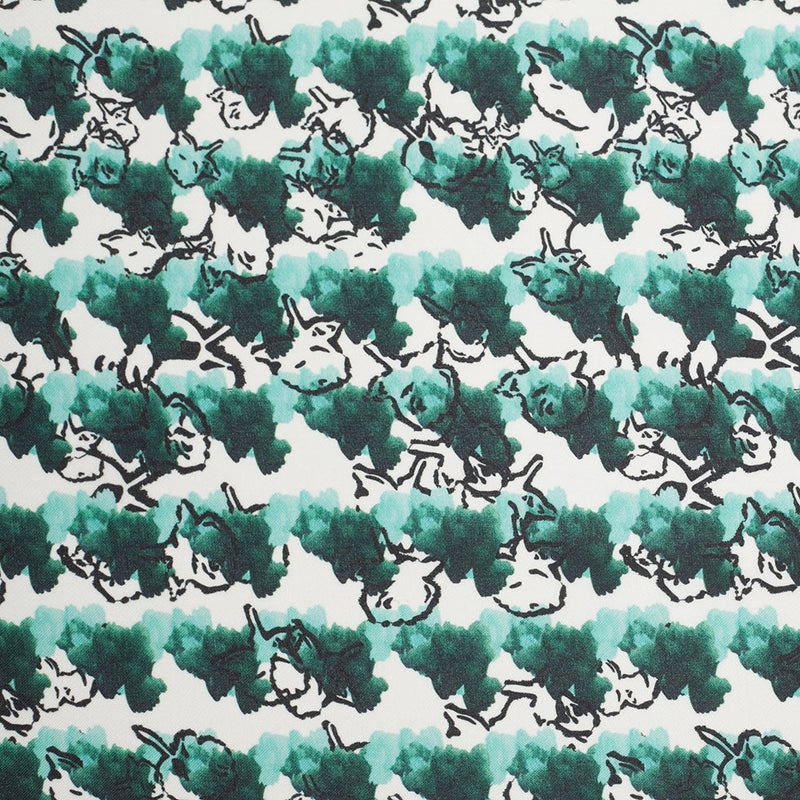 Tanya Taylor Green Abstract Floral Silk Gazar