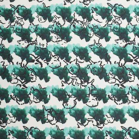 Tanya Taylor Green Abstract Floral Silk Gazar