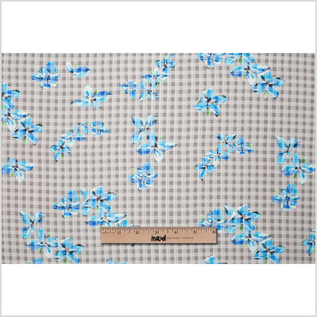 Tanya Taylor Floral Checkered Silk Gazar