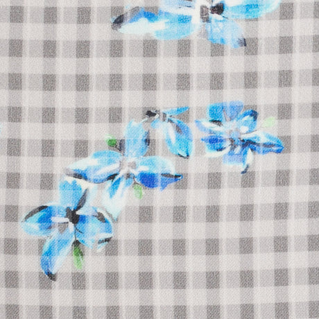 Tanya Taylor Floral Checkered Silk Gazar