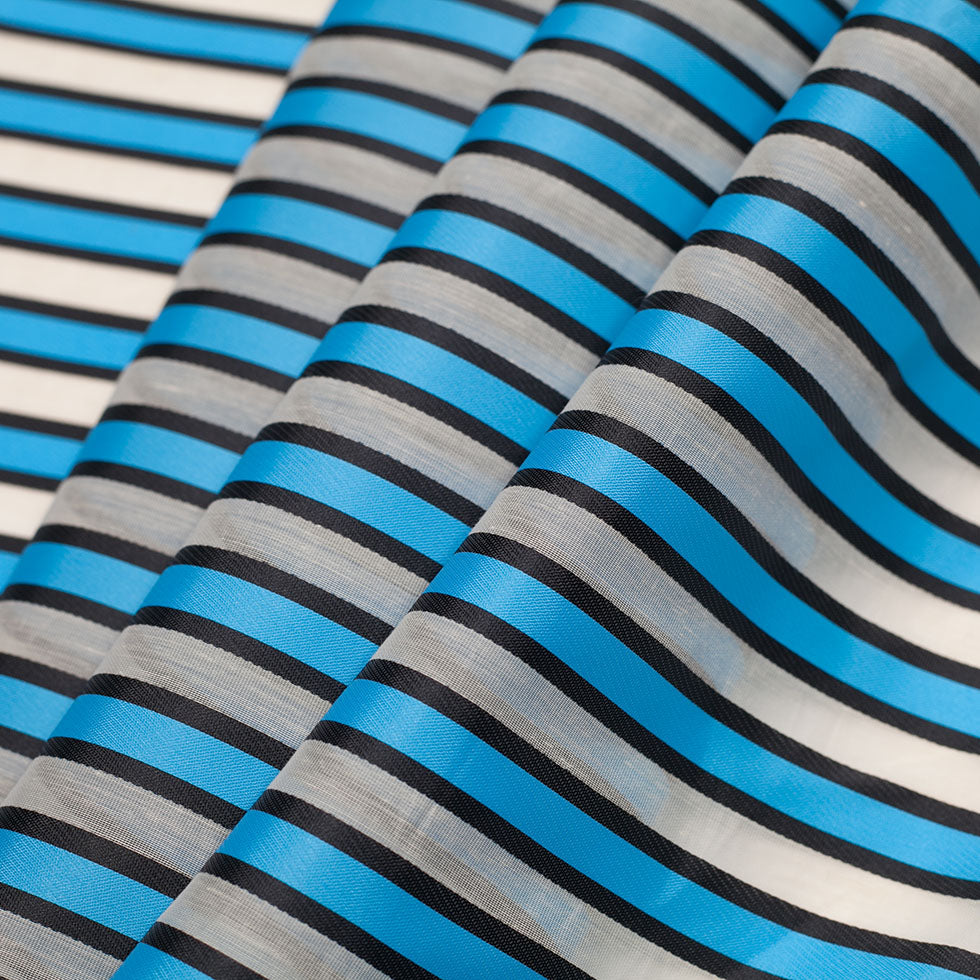 Poly-Cotton Organza/Organdy by Tanya Taylor - Blue Striped
