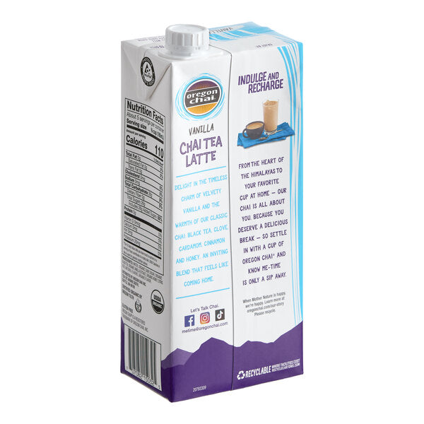 Oregon Chai Organic Vanilla Chai Tea Latte 1:1 Concentrate 32 fl. oz.