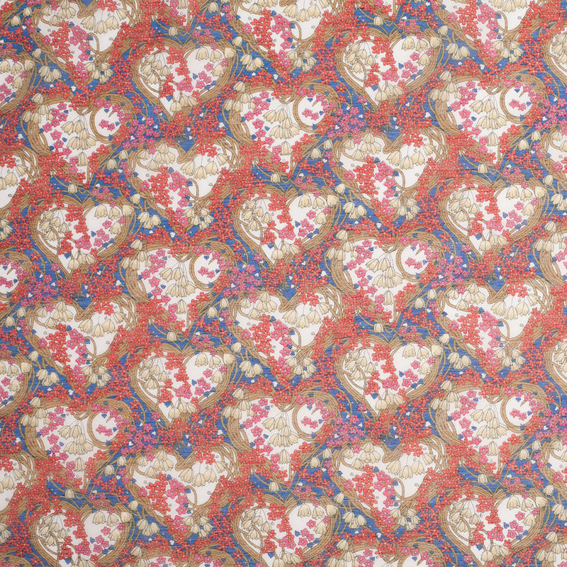 Liberty of London Amy Jane Blue/Red Silk-Cotton Voile