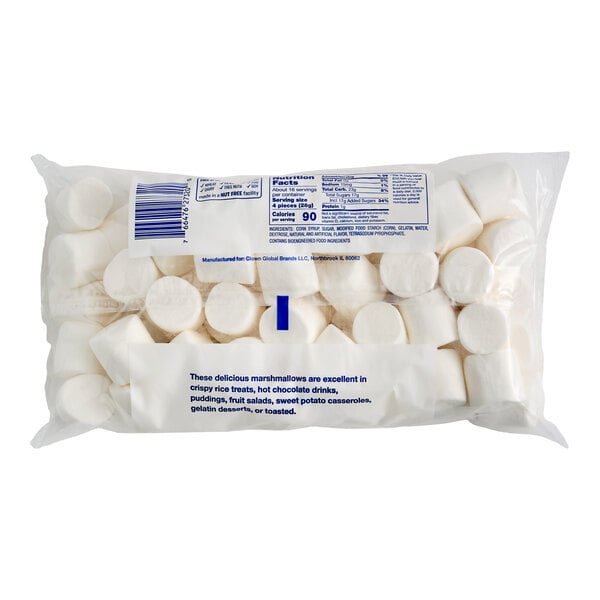 Clown 1 lb. Bag of Large White Marshmallows - 12/Case