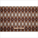 Brown/Beige Geometric Cotton Twill