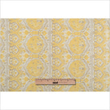 Metallic Gold/Maize Striped Floral Silk-Cotton Voile