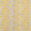 Metallic Gold/Maize Striped Floral Silk-Cotton Voile