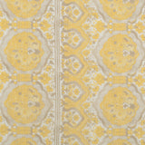 Metallic Gold/Maize Striped Floral Silk-Cotton Voile
