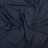 Perfect Navy Stretch Crinkled Polyester Chiffon