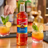 Torani Peach Flavoring / Fruit Syrup Plastic Bottle 1 Liter - 6/Case