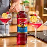 Torani Red Raspberry Flavoring / Fruit Syrup Plastic Bottle 1 Liter - 6/Case