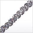 0.5" Silver Braided Sequin Trim