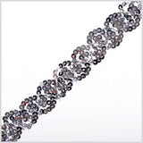 0.5" Silver Braided Sequin Trim