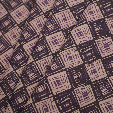 Liberty of London Rhian Beige/Purple Cotton Poplin
