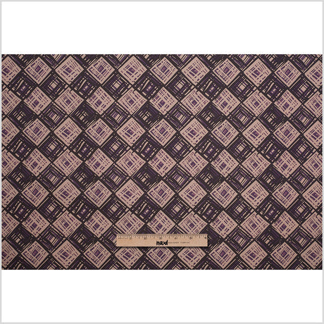 Liberty of London Rhian Beige/Purple Cotton Poplin