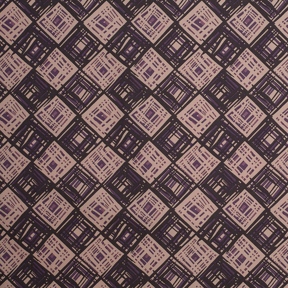 Liberty of London Rhian Beige/Purple Cotton Poplin