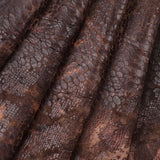 Brown Knitted Faux Fur with Reptillain Laminate