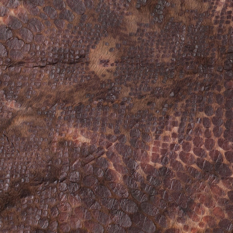 Brown Knitted Faux Fur with Reptillain Laminate