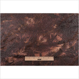Brown Knitted Faux Fur with Reptillain Laminate
