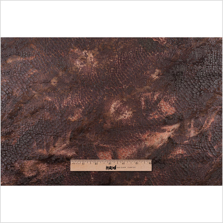 Brown Knitted Faux Fur with Reptillain Laminate