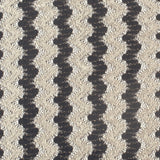 Metallic Black/Cream Zig-Zag Stretch Polyester Lacey Knit