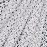 Metallic Silver Crocheted Lace