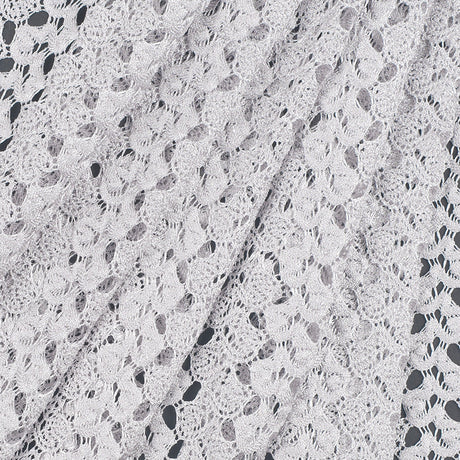 Metallic Silver Crocheted Lace