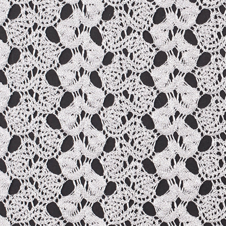 Metallic Silver Crocheted Lace