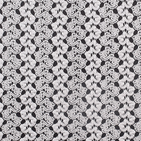 Metallic Silver Crocheted Lace