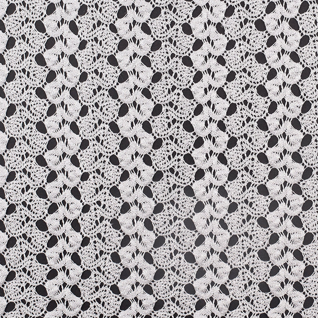 Metallic Silver Crocheted Lace