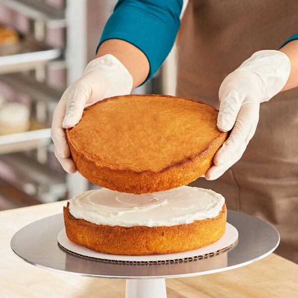 Rich's Allen Un-Iced Round White Layer Cake 12.42 oz. - 24/Case
