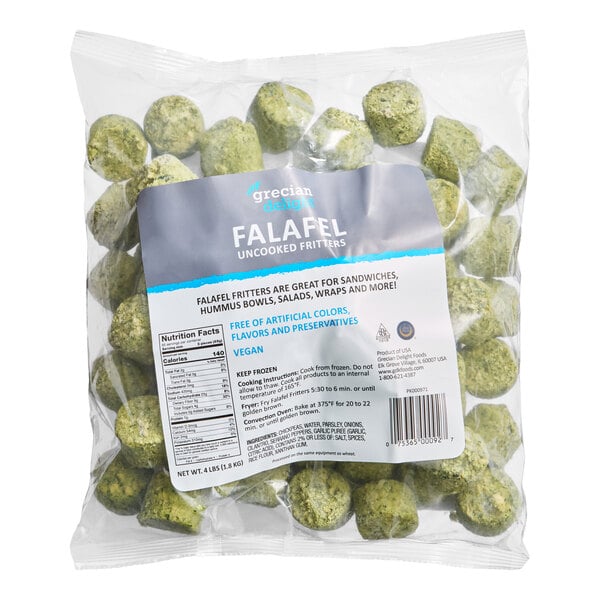 Grecian Delight 1 oz. Falafel Fritters 4 lb. - 4/Case