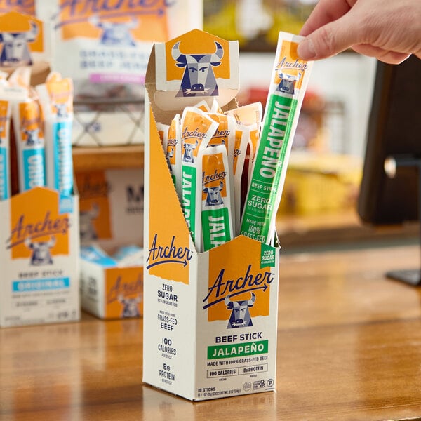 Archer Jalapeno Beef Meat Stick 1 oz. - 108/Case